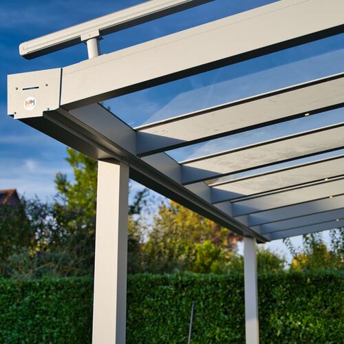 NM-LINE mit Aufglasmarkise, eingerückte Pfosten