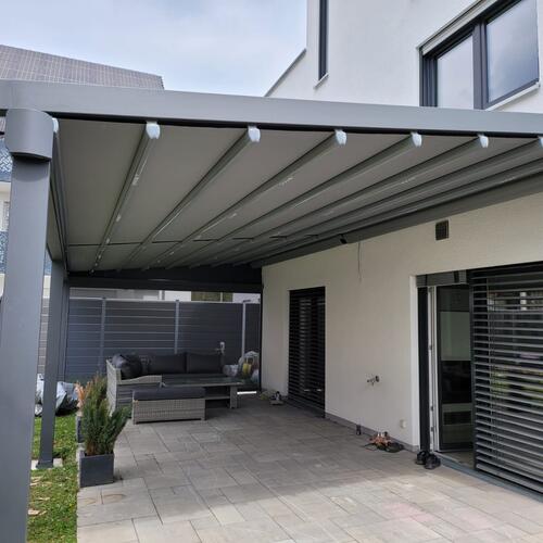 Pergola Innenansicht geschlossen