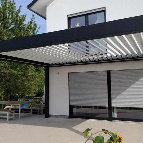 Lamellendach offene Lamellen