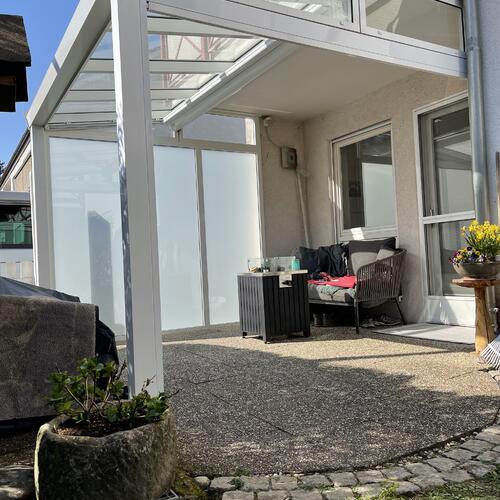 Terrassenüberdachung mit Festverglasungen